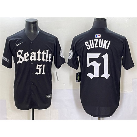 Youth Seattle Mariners #51 Ichiro Suzuki Black "Deep Sea Gothic Edition" Vapor Premier Limited Stitched Baseball Jersey