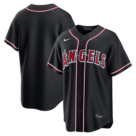 Men's Los Angeles Angels Nike Fashion Replica Black Out Jersey