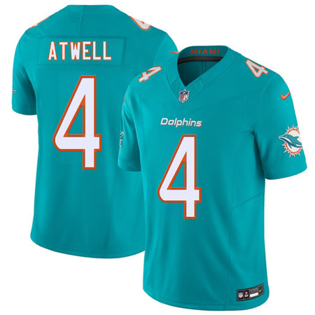 Youth Miami Dolphins #4 Tutu Atwell Aqua 2026 F.U.S.E. Vapor Limited Stitched Football Jersey