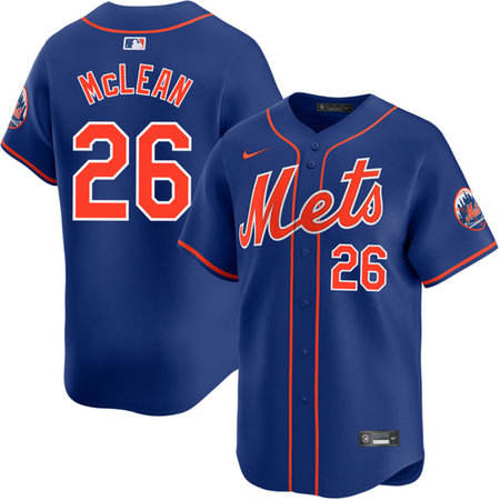Youth New York Mets #26 Nolan McLean 2026 Blue Limited Stitched Baseball Jersey