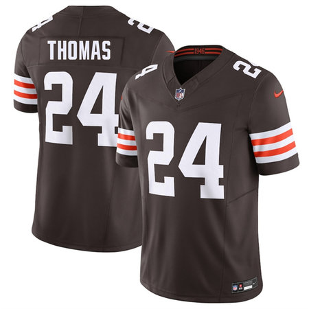 Men's Cleveland Browns #24 Daniel Thomas Brown 2026 F.U.S.E. Vapor Limited Stitched Football Jersey