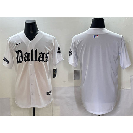 Youth Dallas Cowboys White "Gothic Lone Star Edition" Limited Stitched Baseball Jersey