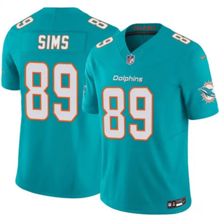 Youth Miami Dolphins #89 Ben Sims Aqua 2026 F.U.S.E. Vapor Limited Stitched Football Jersey