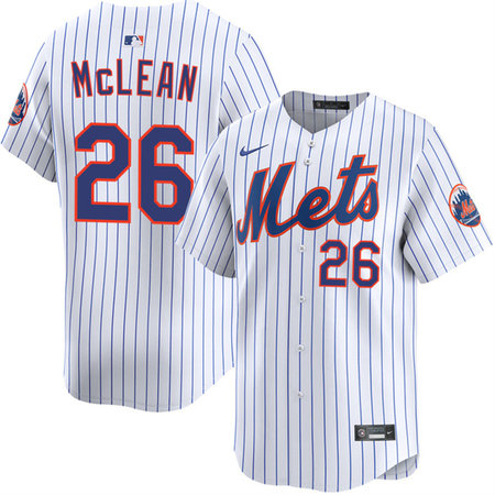 Youth New York Mets #26 Nolan McLean White 2025 Home Limited Stitched Baseball Jersey