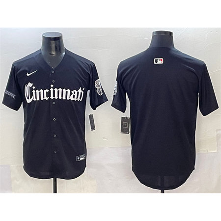 Youth Cincinnati Reds Black "Gothic Queen City Edition" Vapor Premier Limited Stitched Baseball Jersey