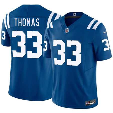 Youth Indianapolis Colts #33 Juanyeh Thomas Blue 2026 F.U.S.E. Vapor Limited Stitched Football Jersey