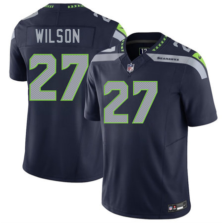 Youth Seattle Seahawks #27 Emanuel Wilson Navy 2026 F.U.S.E. Vapor Untouchable Limited Stitched Football Jersey