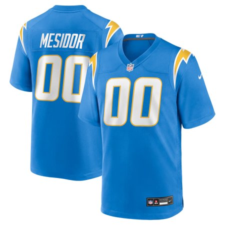 Men's Los Angeles Chargers Akheem Mesidor Blue 2026 NFL Draft Game Jersey