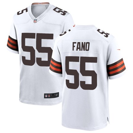 Men's Cleveland Browns Spencer Fano White 2026 NFL Draft Game Jersey