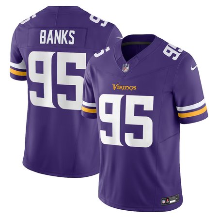 Men's Minnesota Vikings Caleb Banks Purple 2026 NFL Draft Vapor F.U.S.E. Limited Jersey
