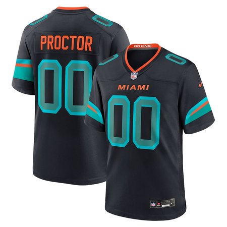 Men's Miami Dolphins Kadyn Proctor Black 2026 NFL Draft Game Jersey