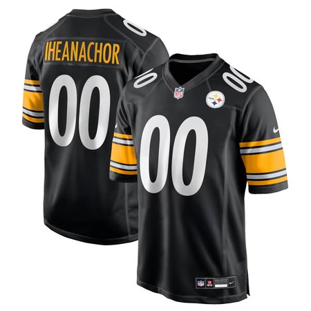 Men's Pittsburgh Steelers Max Iheanachor Black 2026 NFL Draft Game Jersey
