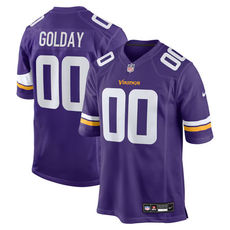 Men's Minnesota Vikings Jake Golday Purple 2026 NFL Draft Game Jersey