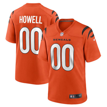 Men's Cincinnati Bengals Cashius Howell Orange 2026 NFL Draft Game Jersey