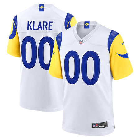 Men's Los Angeles Rams Max Klare White 2026 NFL Draft Game Jersey