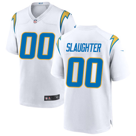 Men's Los Angeles Chargers Jake Slaughter White 2026 NFL Draft Game Jersey