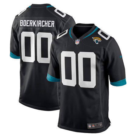 Men's Jacksonville Jaguars Nate Boerkircher Black 2026 NFL Draft Game Jersey
