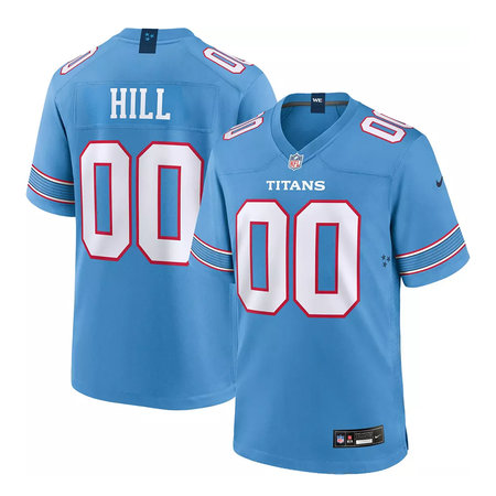 Men's Tennessee Titans Anthony Hill Blue 2026 NFL Draft Game Jersey
