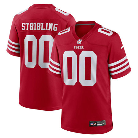 Youth San Francisco 49ers De'Zhaun Stribling Red 2026 NFL Draft Game Jersey