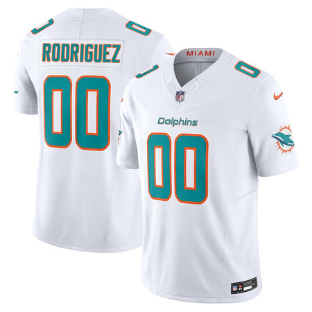 Men's Miami Dolphins Jacob Rodriguez White 2026 NFL Draft Vapor F.U.S.E. Limited Jersey