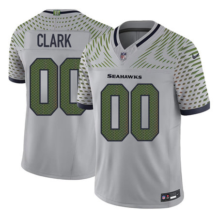 Men's Seattle Seahawks Bud Clark Gray 2026 NFL Draft Rivalries Collection Vapor F.U.S.E. Limited Jersey
