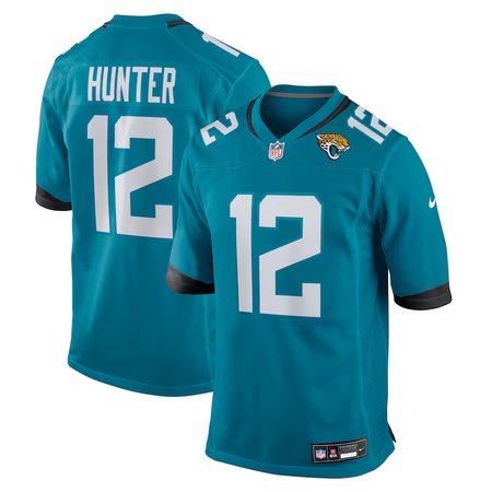 Men's Jacksonville Jaguars #12 Travis Hunter Nike Teal 2025 NFL Draft First Round Pick Game Jersey
