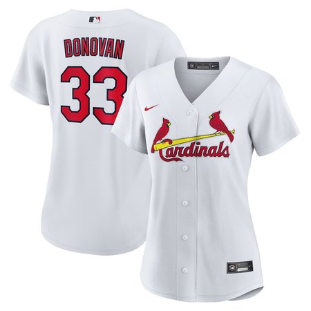Women's St. Louis Cardinals #33 Brendan Donovan Nike White Home Replica Jersey
