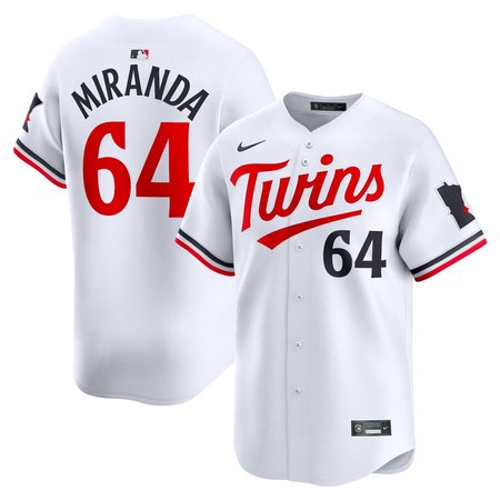 Men's Minnesota Twins #64 Jose Miranda Nike White Home Limited Player Jersey