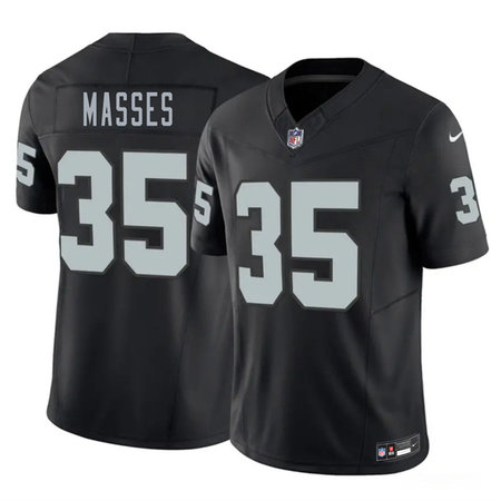 Men's Las Vegas Raiders #35 Hezekiah Masses Black 2026 NFL Draft Vapor F.U.S.E. Limited Jersey