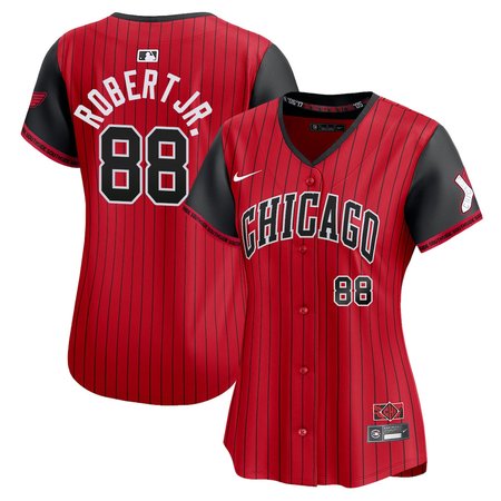 Women's Chicago White Sox #88 Luis Robert Jr. Nike Red/Black 2025 City Connect Limited Player Jersey