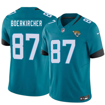 Men's Jacksonville Jaguars #87 Nate Boerkircher Teal 2026 NFL Draft Vapor F.U.S.E. Limited Jersey