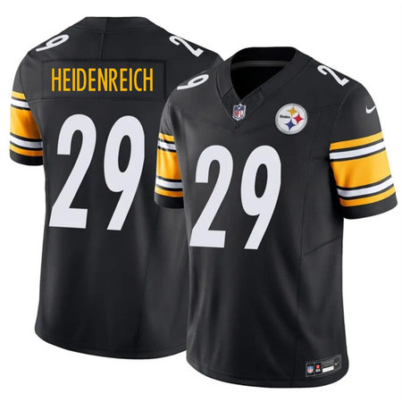 Men's Pittsburgh Steelers #29 Eli Heidenreich Black 2026 NFL Draft Vapor F.U.S.E. Limited Jersey