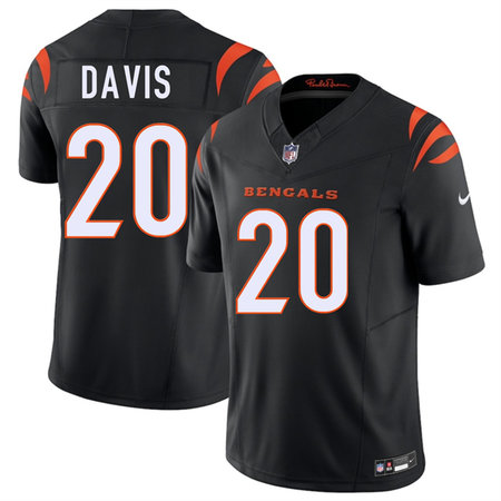 Men's Cincinnati Bengals #20 Tacario Davis Black 2026 NFL Draft Vapor F.U.S.E. Limited Jersey