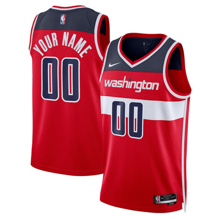 Youth Washington Wizards Red 2024/25 Swingman Statement Edition Custom Jersey