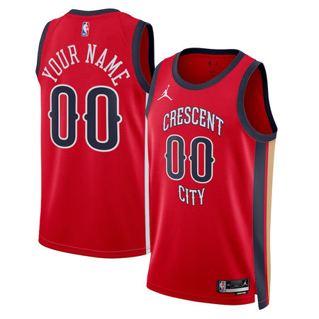 Youth New Orleans Pelicans Red Swingman Statement Edition Custom Jersey