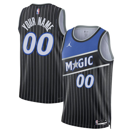 Youth Orlando Magic Black Swingman Statement Edition Custom Jersey