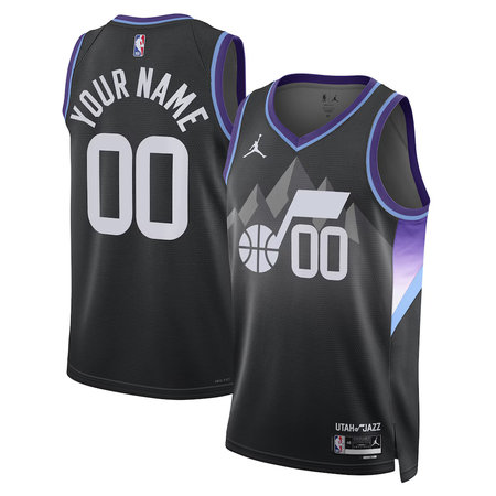 Youth Utah Jazz Black 2024/25 Statement Edition Swingman Custom Jersey
