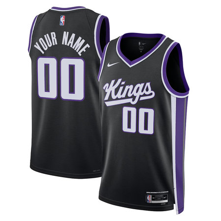 Youth Sacramento Kings Nike Black Swingman Association Edition Custom Jersey