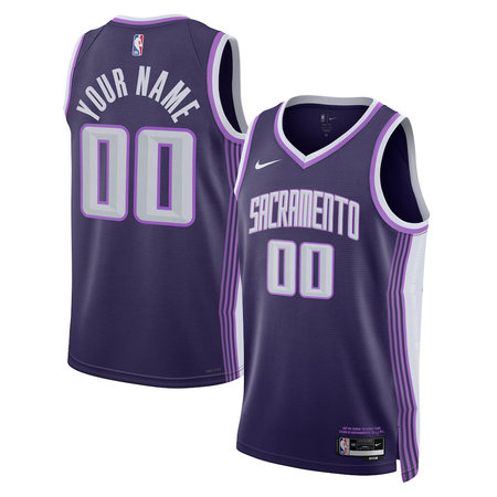 Youth Sacramento Kings Nike Purple 2025/26 Swingman City Edition Custom Jersey