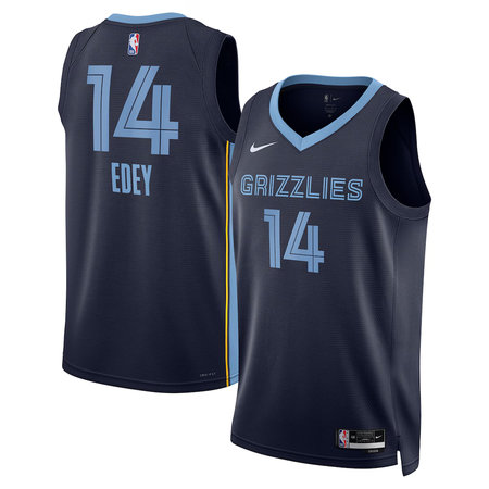Men's Memphis Grizzlies #14 Zach Edey Nike Navy Swingman Icon Edition Jersey