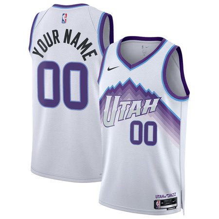 Youth Utah Jazz Nike White Swingman Association Edition Custom Jersey
