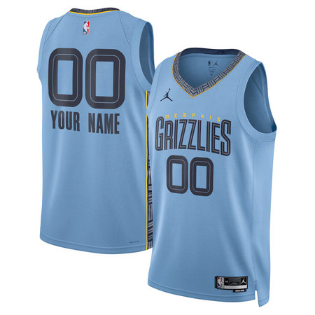 Youth Memphis Grizzlies Blue 2022/23 Swingman Statement Edition Custom Jersey