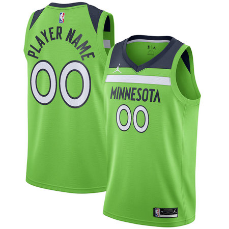 Youth Minnesota Timberwolves Green Swingman Statement Edition Custom Jersey
