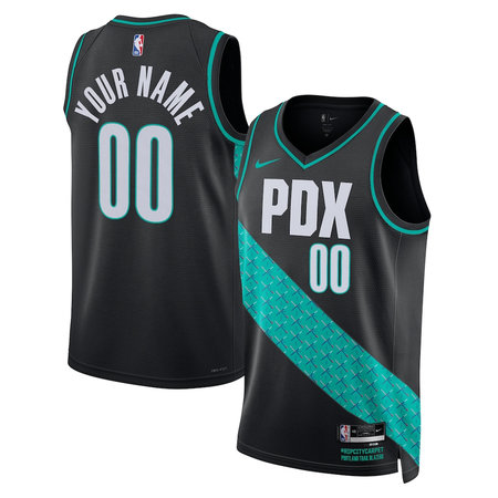 Youth Portland Trail Blazers Nike Black 2025/26 City Edition Swingman Custom Jersey