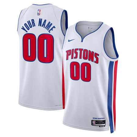Youth Detroit Pistons White Swingman Association Edition Custom Jersey