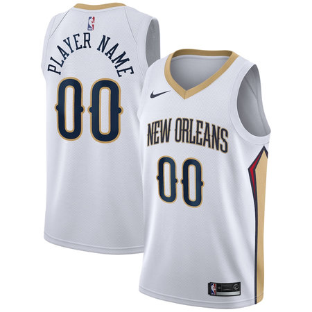 Youth New Orleans Pelicans Nike White 2020/21 Swingman Association Edition Custom Jersey