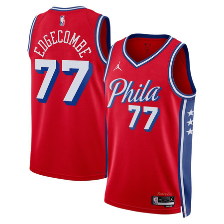 Youth Philadelphia 76ers #77 V. J. Edgecombe Red Swingman Statement Edition Jersey