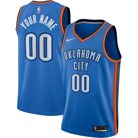 Youth Oklahoma City Thunder Blue Swingman Icon Edition Custom Jersey