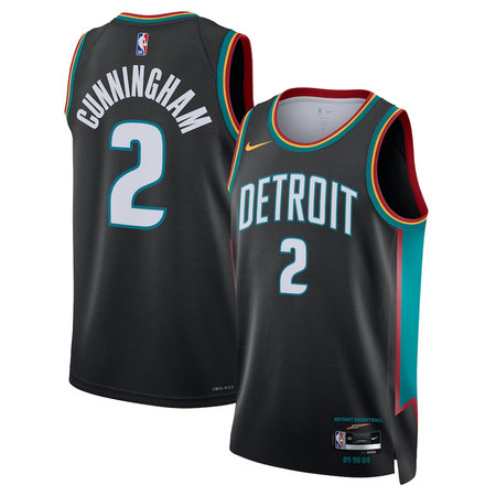 Women's Detroit Pistons #2 Cade Cunningham Charcoal 2025/26 Swingman City Edition Jersey