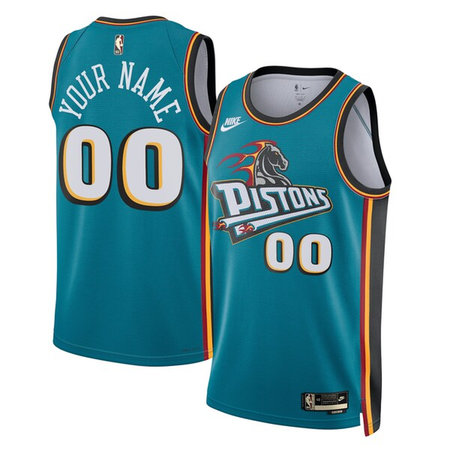 Youth Detroit Pistons Blue Swingman Classic Edition Custom Jersey